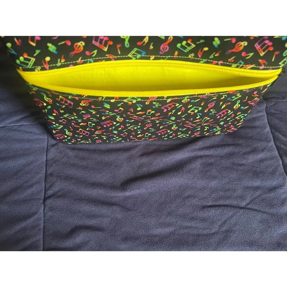 NWOT Large Book Sleeve & Corner Bookmark, Dual Pockets